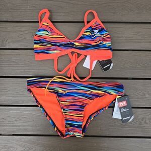 TYR Women's Bonzai Crosscutfit Tieback Top Workout Bikini Bottom Size S NEW